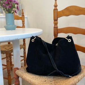 Suede Slouch Bag